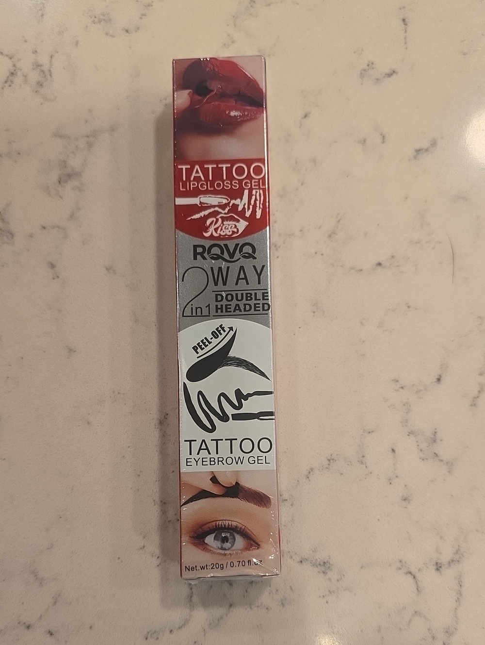 2-in-1 Tattoo Lipgloss & Eyebrow Gel — Red